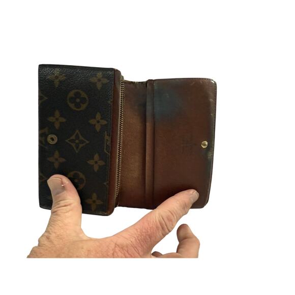 Louis Vuitton Mini Pouch Keychain Case Brown Monogram Canvas Coin Purse - Picture 1 of 2